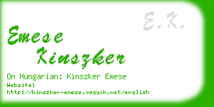 emese kinszker business card